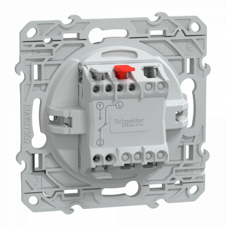 Ovalis - interrupteur va et vient - 10AX - lumineux ou témoin - Anthracite