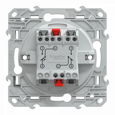 Ovalis - combiné va et vient+poussoir - 10AX - Anthracite