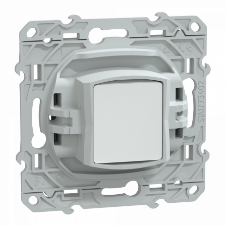 Ovalis - prise TV simple - Anthracite