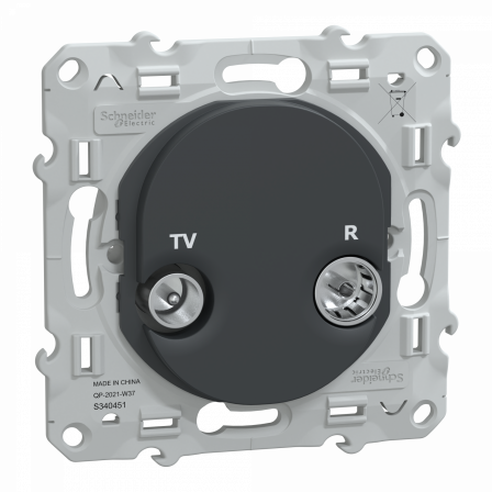 Ovalis - prise TV-R - Anthracite