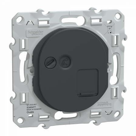 Ovalis - prise RJ45 cat.6a STP - grade 3 (multimédia +) - Anthracite