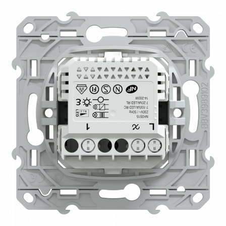Wiser Ovalis - variateur poussoir - 2 fils - zigbee - Anthracite