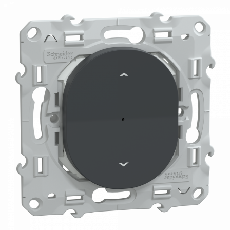 Wiser Ovalis - interrupteur connecté volet-roulant - 4A - zigbee - Anthracite