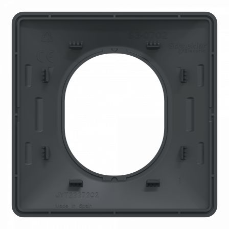Ovalis - Plaque de finition - 1 poste Anthracite