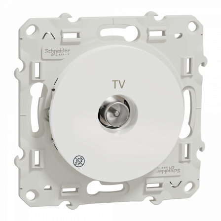 Odace - prise TV simple - Antibacterien