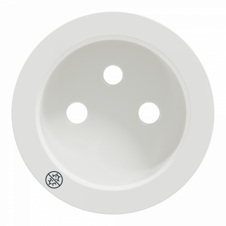 Odace - enjoliveur seul pour prise de courant 2P+T 16A - Antibacterien