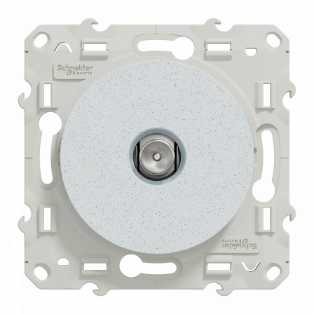 Odace - prise TV simple - blanche Recyclé