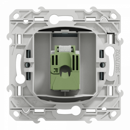 Odace - prise RJ45 cat.6 UTP - grade 1 à 2 (tél. + info.) - à vis - blc recyclé