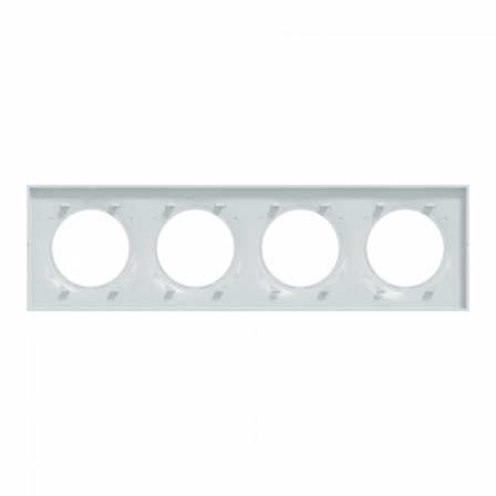 Odace Styl - plaque 4 postes horizontaux ou verticaux 71mm blanc recyclé