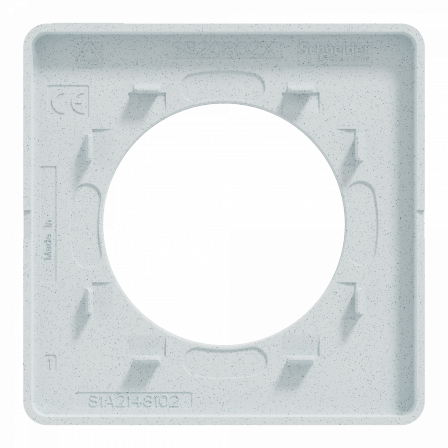 Odace Touch - plaque 1 poste blanc recyclé