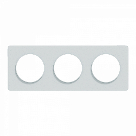 Odace Touch -  plaque 3 postes horizontaux ou verticaux 71mm blanc recyclé