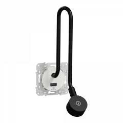 Odace - liseuse - avec prise USB-A - 2,1A - blanc