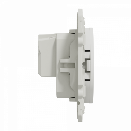 Odace - prise de courant 2P+T - blanc - connexions à vis