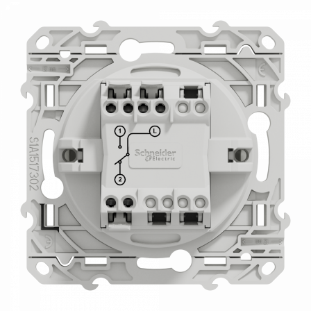 Odace - va-et-vient lumineux ou témoin - blanc - 10A - LED orange 1,5mA