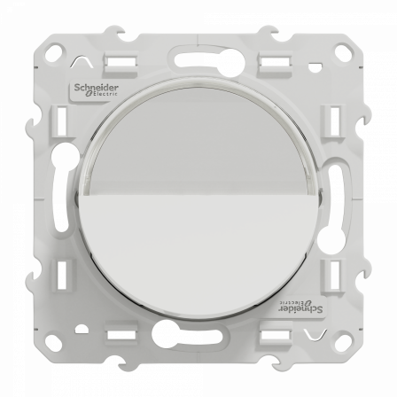 Odace - poussoir avec porte-étiquette - blanc