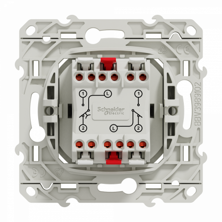 Odace - va-et-vient + poussoir - blanc - 10A