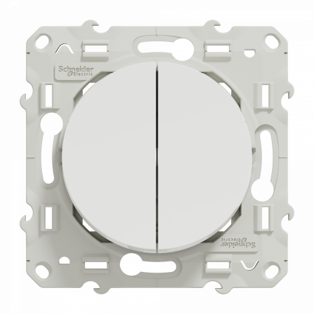 Odace - va-et-vient + poussoir - blanc - 10A
