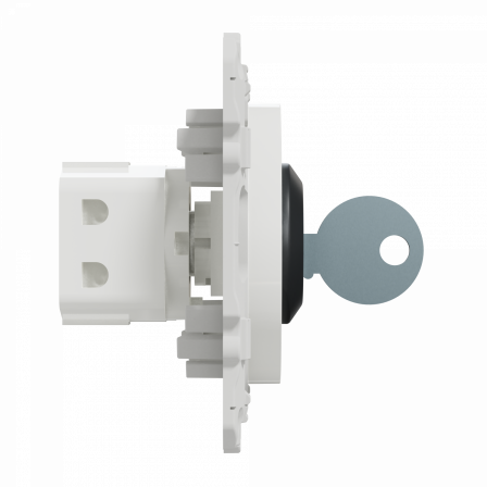 Odace - interrupteur à clé - blanc - barillet et clé inclus