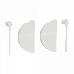 Odace - 2 demi enjoliveur - blanc - livré 2 LED bleu 0 -15mA connexion par câble