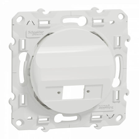 Odace - blanc - prise optique 1 sortie - compléter avec traversée VDIB6072001