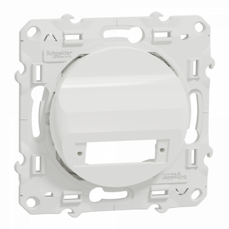 Odace - blanc - prise optique 2 sorties - compléter avec traversée VDIB6082001