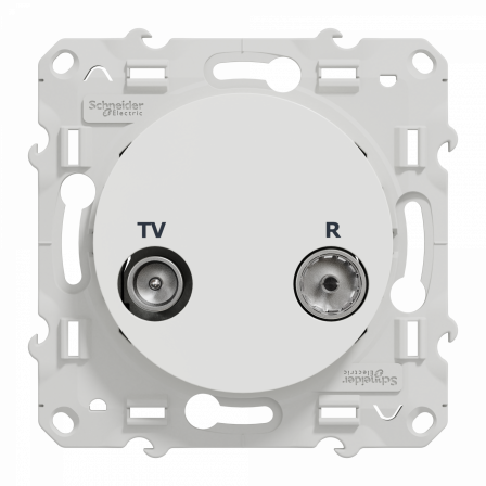 Odace - prise TV/FM - blanc - individuelle