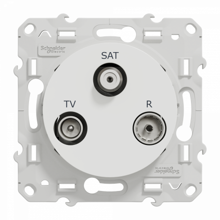 Odace - prise TV/FM/SAT - blanc - 1 entrée