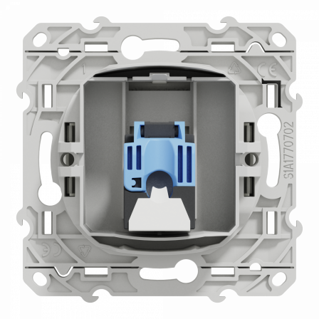 Odace - prise RJ45 cat.6 STP - grade 2TV min à grade 3TV (+ multimédia) - blanc