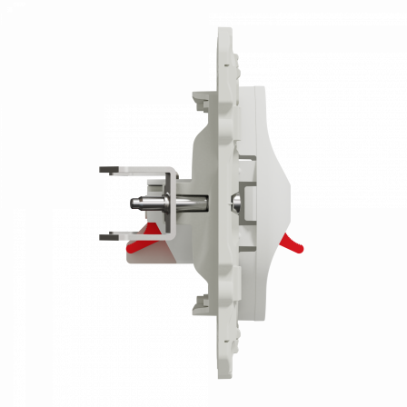 Odace - prise haut-parleur 1 sortie - blanc - fixation par vis - bornes pression