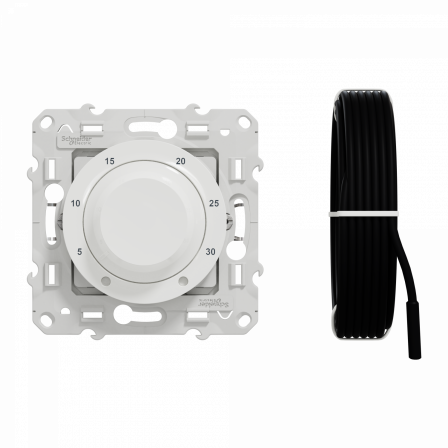 Odace - thermostat - blanc - 10A pour plancher chauffant - livré avec sonde