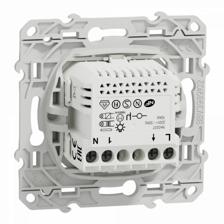 Wiser Odace - bouton poussoir - 10A - zigbee - blanc