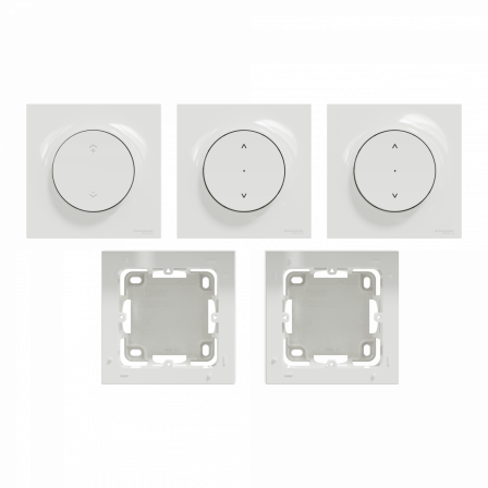 Wiser Odace - Kit commande sans fils et 2 volets roulants zigbee 3.0 saillie