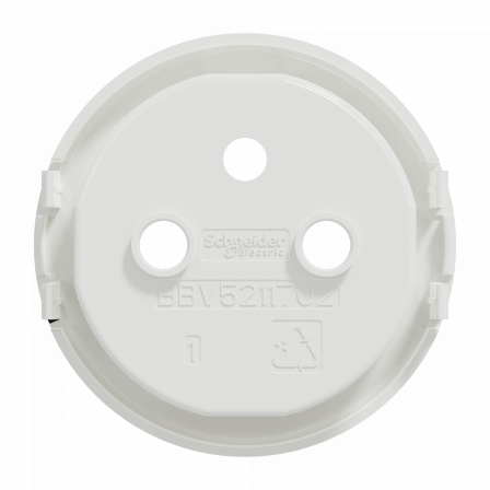 Odace - blanc - enjoliveur seul prise de courant 2P+T 16A