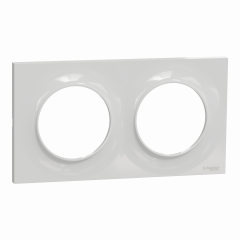 Odace Styl - plaque 2 postes horizontaux ou verticaux entraxe 71mm gris pierre