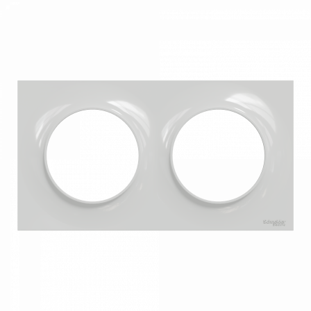 Odace Styl - plaque 2 postes horizontaux ou verticaux entraxe 71mm gris pierre