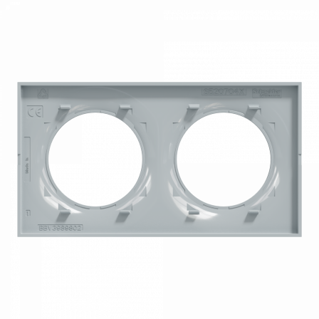 Odace Styl - plaque 2 postes horizontaux ou verticaux entraxe 71mm sable