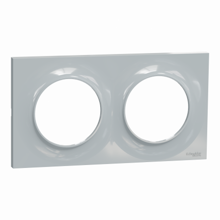 Odace Styl - plaque 2 postes horizontaux ou verticaux entraxe 71mm sable