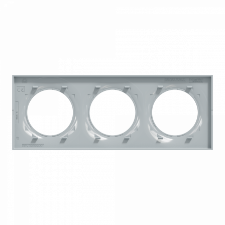 Odace Styl - plaque 3 postes horizontaux ou verticaux entraxe 71mm sable