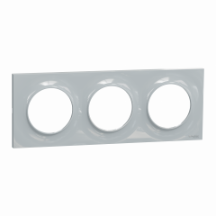 Odace Styl - plaque 3 postes horizontaux ou verticaux entraxe 71mm sable