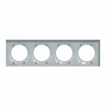 Odace Styl - plaque 4 postes horizontaux ou verticaux entraxe 71mm sable