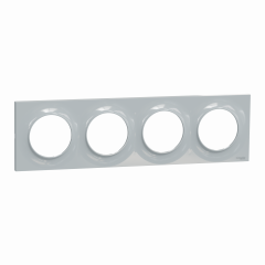 Odace Styl - plaque 4 postes horizontaux ou verticaux entraxe 71mm sable