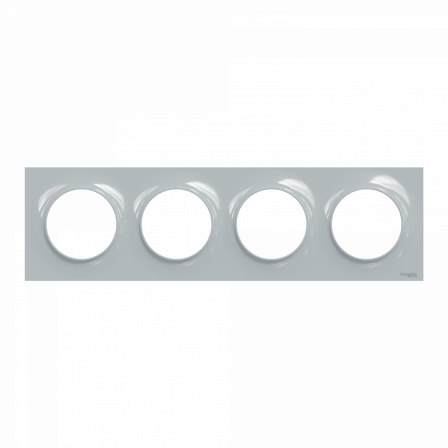 Odace Styl - plaque 4 postes horizontaux ou verticaux entraxe 71mm sable