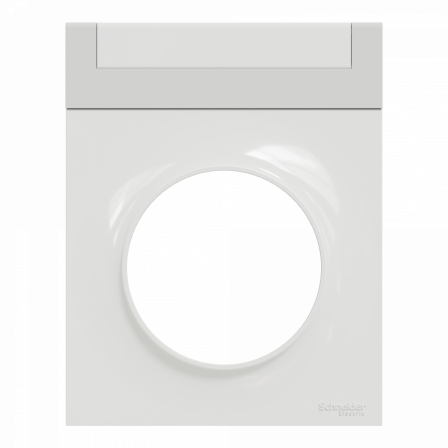 Odace Styl Pratic - plaque avec porte-étiquette 1 poste blanc