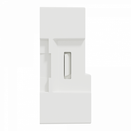 Odace Styl Pratic - plaque porte etiquette avec bloc lumineux 1 poste blanc