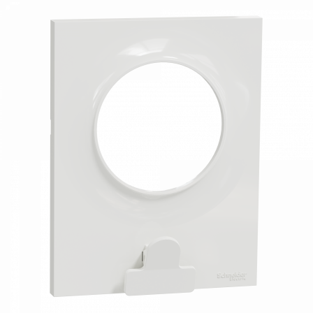 Odace Styl Pratic - plaque avec pince multi-usage 1 poste blanc