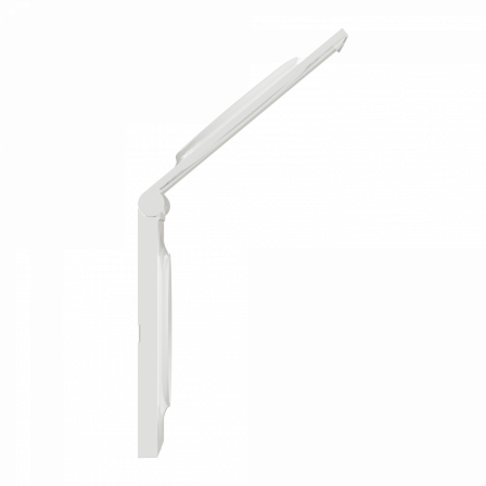 Odace Styl Pratic - plaque avec cache intégré pour prise 1 poste blanc