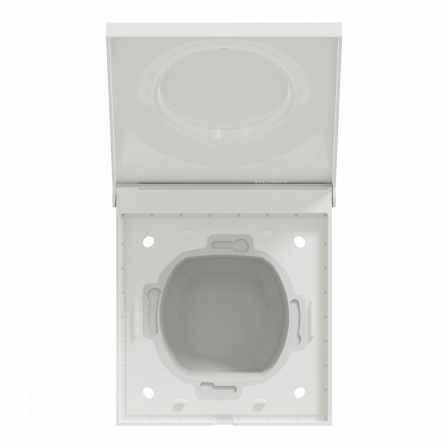 Odace Styl Pratic - plaque avec cache souple translucide 1 poste IP44 blanc