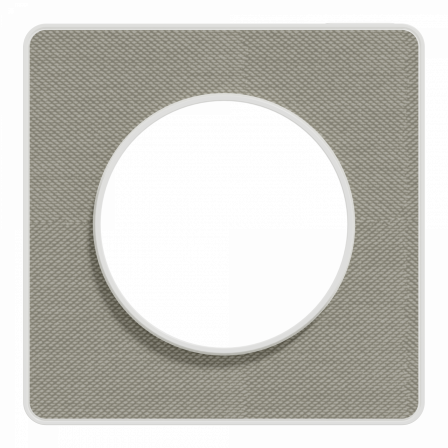 Odace Touch - plaque 1 poste Kvadrat perle avec liseré blanc