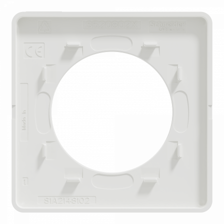 Odace Touch - plaque 1 poste bronze brossé avec liseré blanc