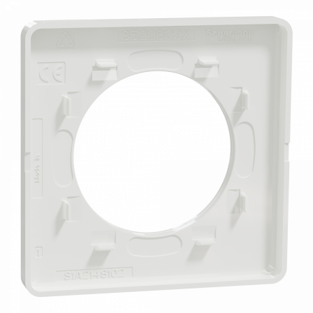 Odace Touch - plaque 1 poste bronze brossé avec liseré blanc